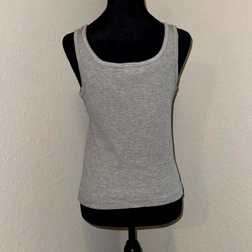 World Wide Sportsman Y2K Tank Women's Large Gray Knit Cotton Islamorada Florida - Picture 2 of 7